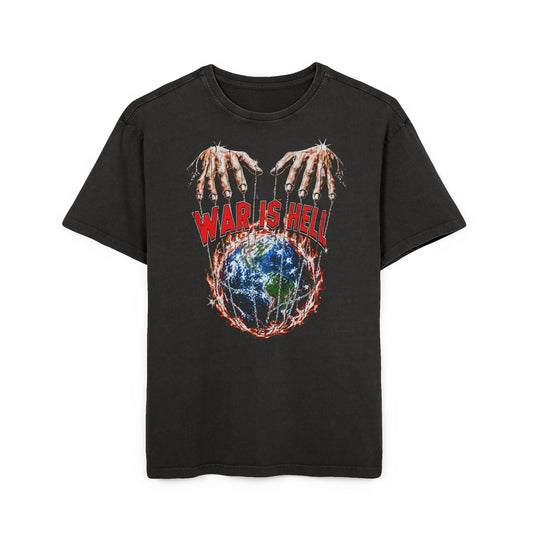 World On Fire Graphic Tee - Red