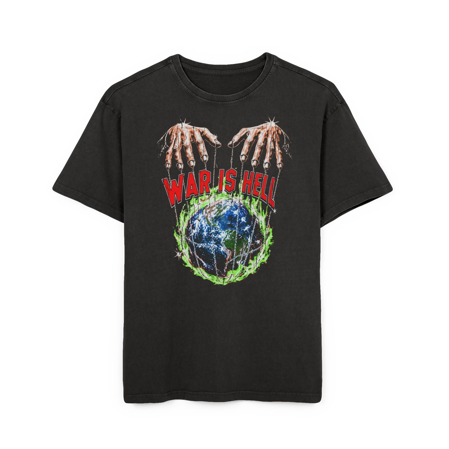 World On Fire Graphic Tee - Green